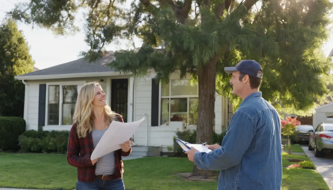A homeowner discussing tree removal options with a local provider in the Apopka area